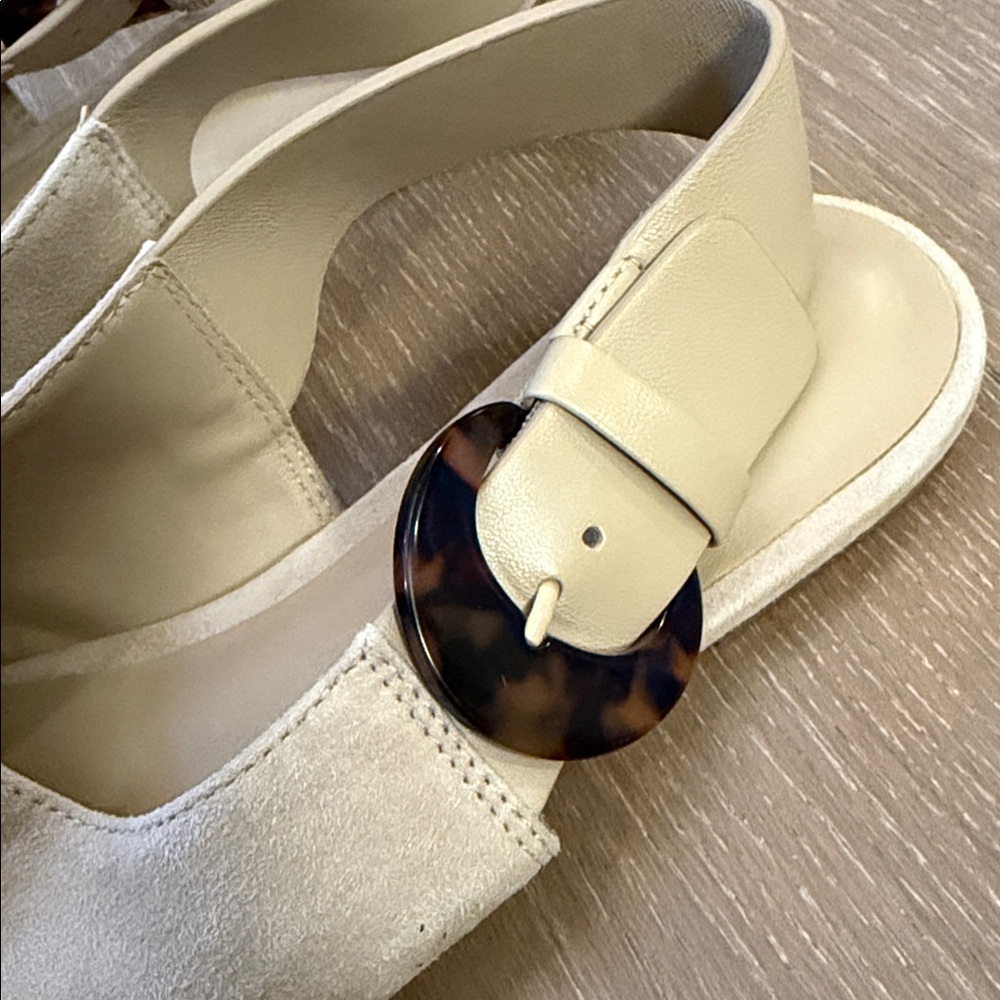 Vince Cadot Suede Slingback Flats Loafer Sandal | 6.5 - Picture 6 of 7